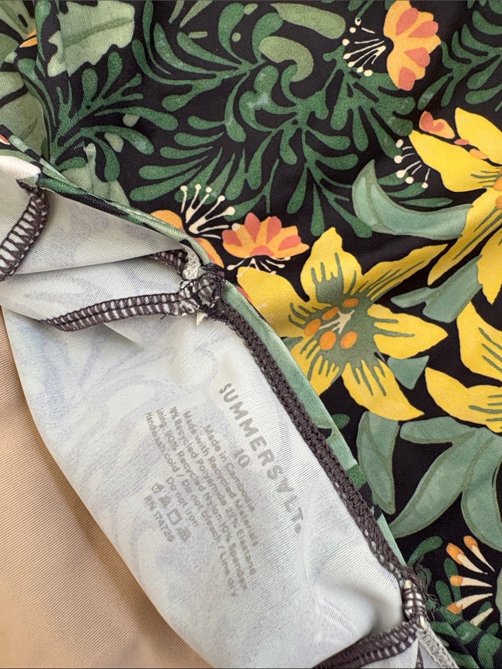 Summersalt The Ruffle Backflip one-piece swimsuit Morris & Co. heritage print 10 - Picture 7 of 8